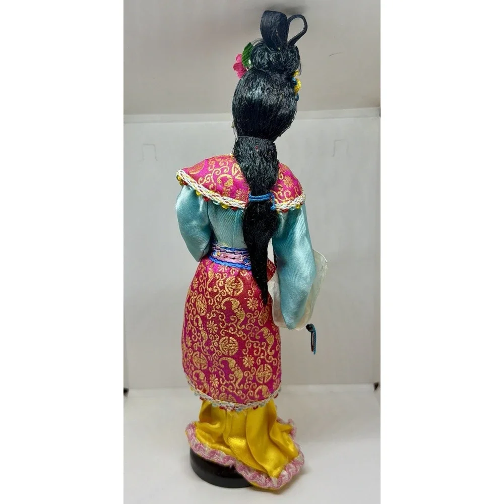 Vtg Asian Cloth Doll Lantern Figure Traditional Costume Made In Taiwan ROC